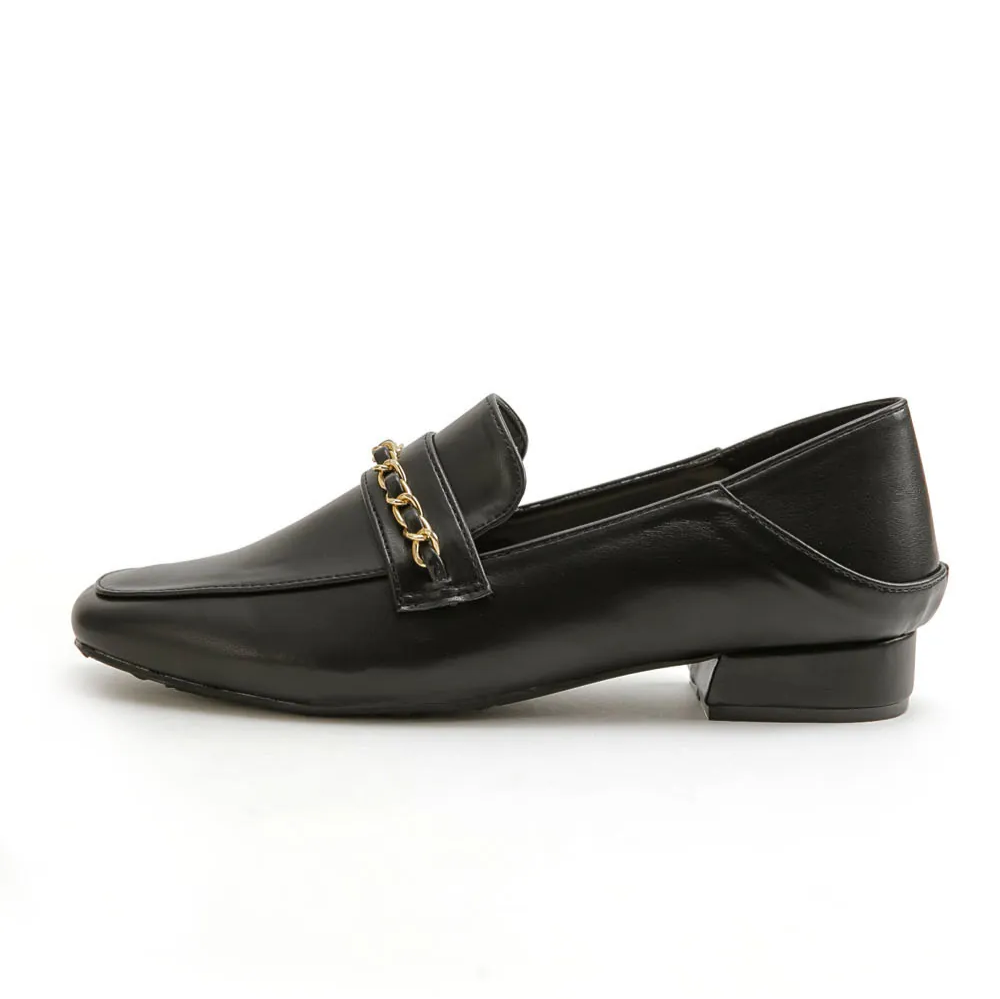 TU1213 超纖皮金屬鏈後踩2WAY樂福鞋【防潑水】-