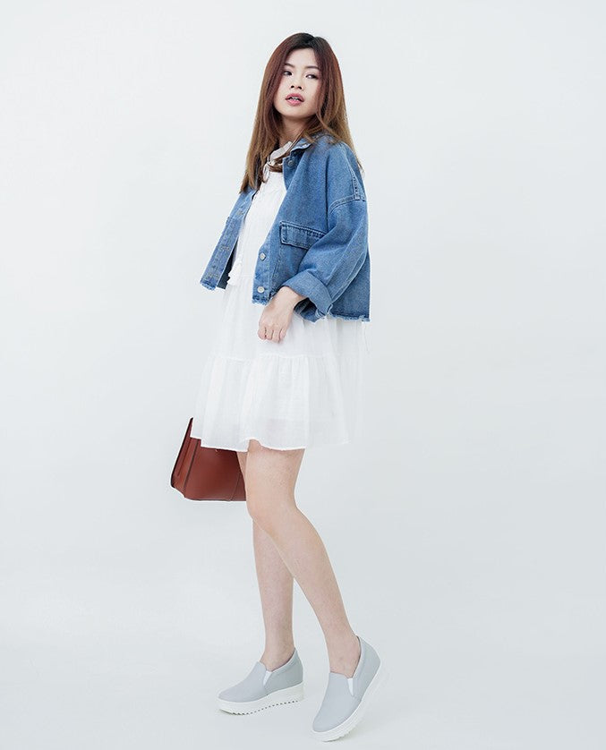 ER1219 素面圓頭內增高+3CM懶人鞋(版型偏小請選大一碼)