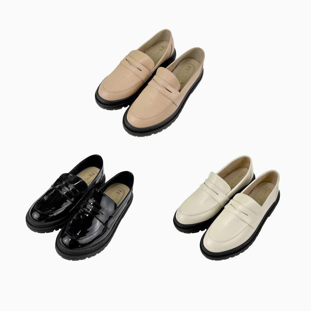 W2231 簡約厚底Penny樂福鞋-