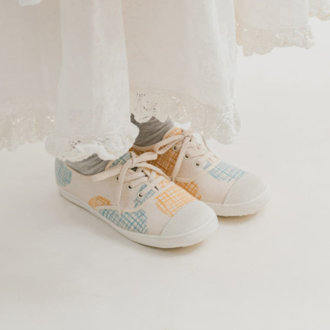 HC1215【京都手作】微風點點花布寬頭懶人鞋【日本製限量布】