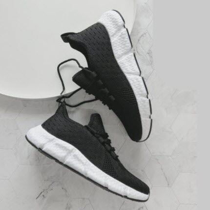 【Salesss!!】W2186 透氣網面輕量級運動鞋_黑