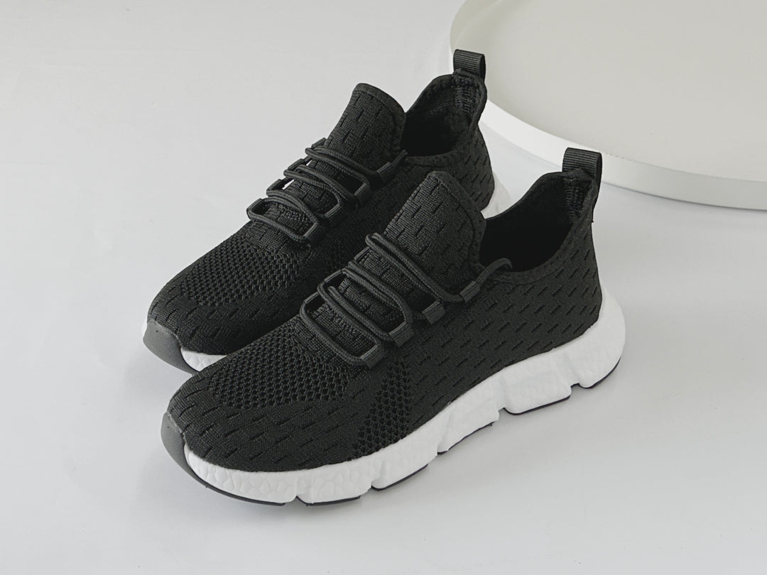 【Salesss!!】W2186 透氣網面輕量級運動鞋_黑