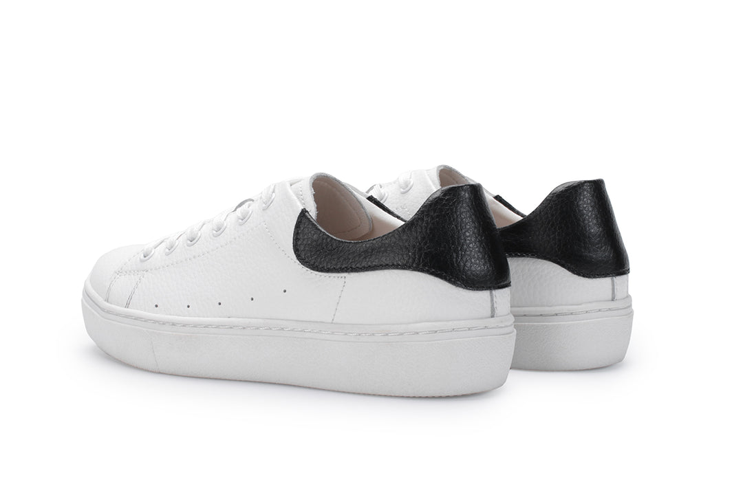 【Sales】W2167 透氣真皮撞色小白鞋【情侶款】