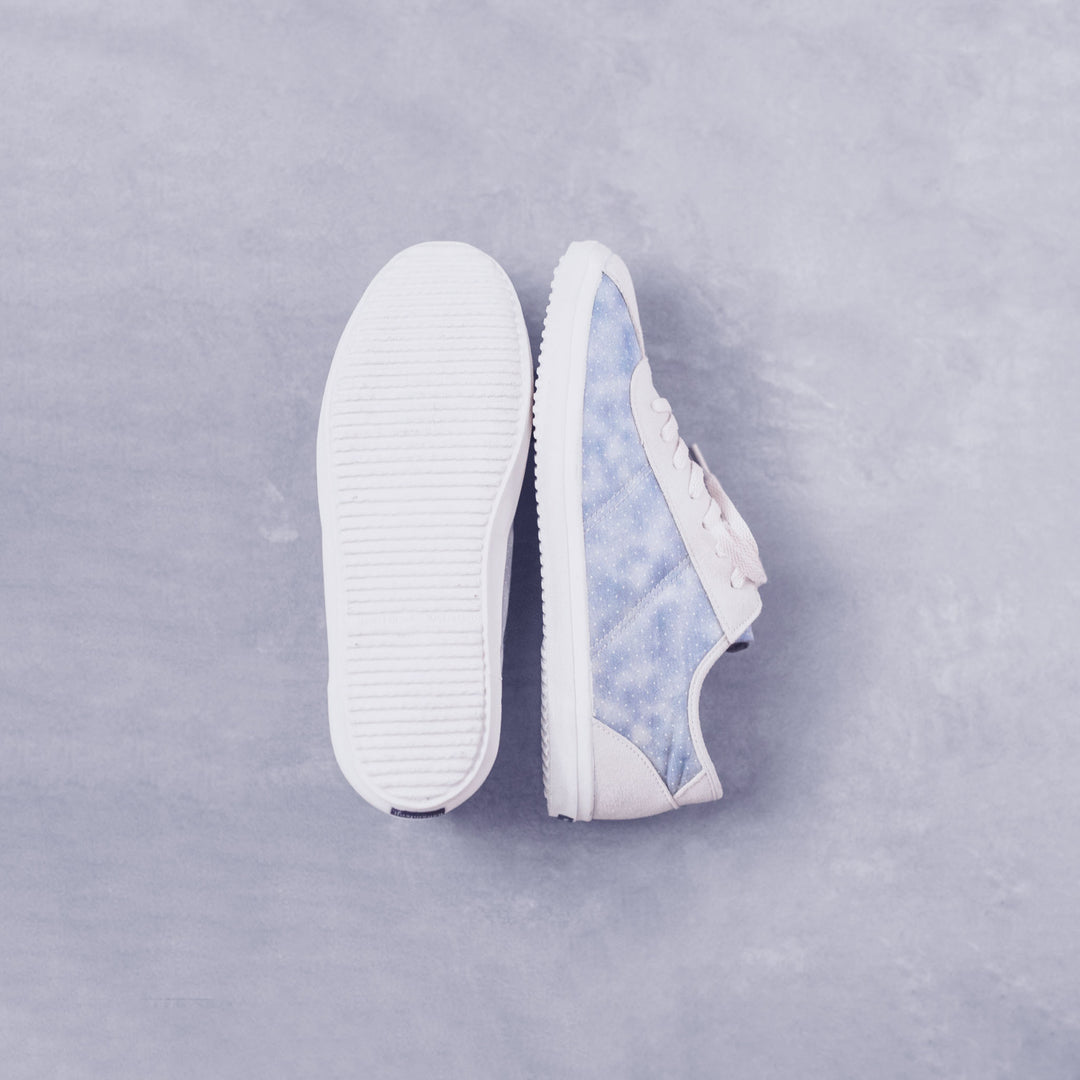 HC1191【京都手作】琉璃藍拼接波鞋