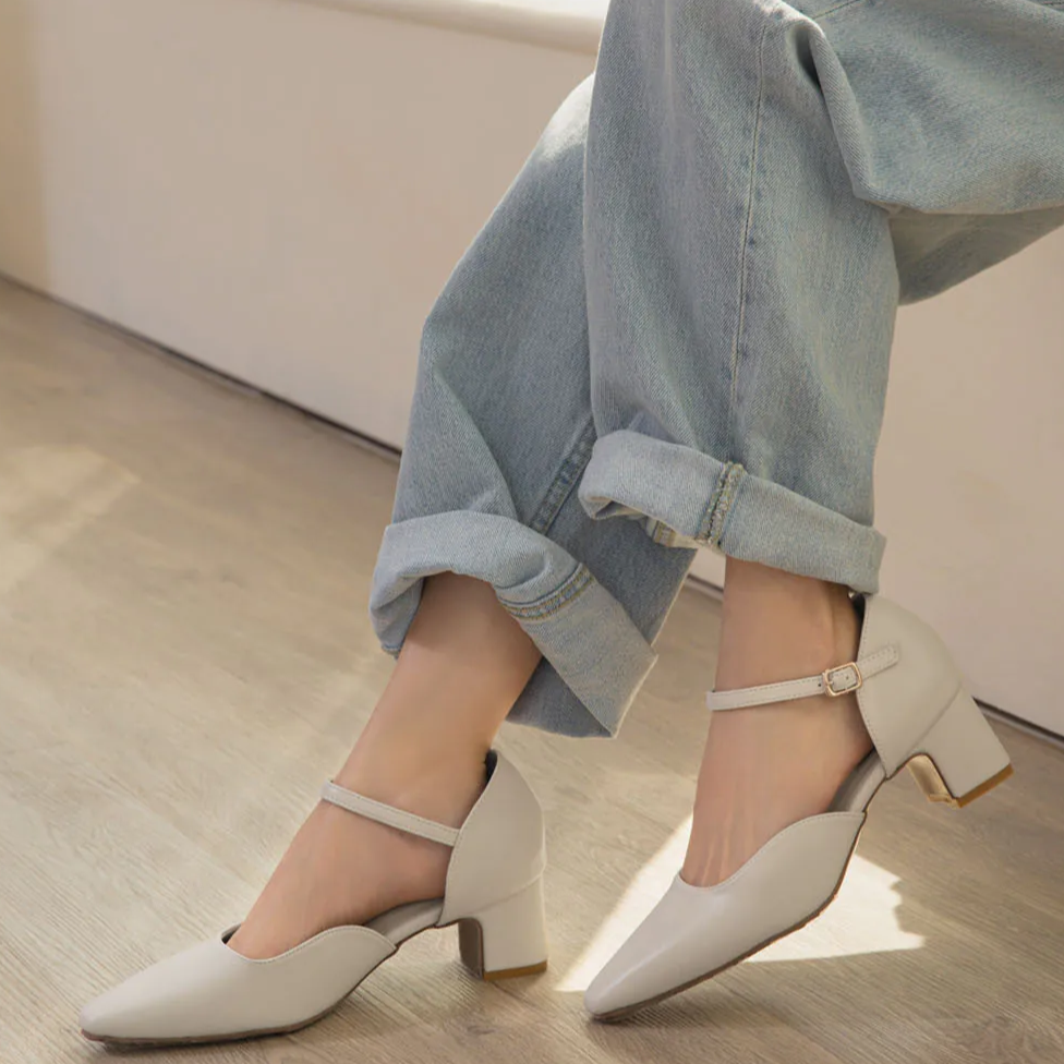 TU1283 經典小方頭瑪麗珍粗跟鞋【防潑水】