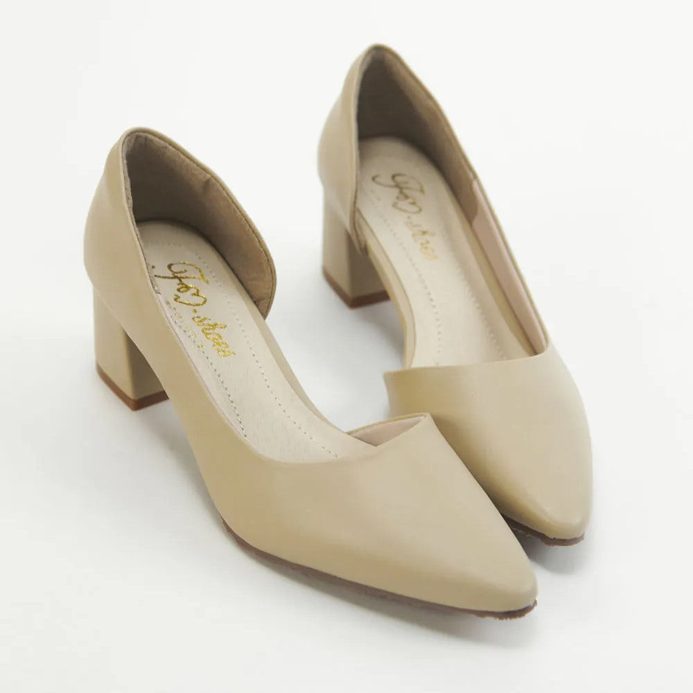 TU1285 超纖皮防潑水側鏤空高跟鞋【防潑水】