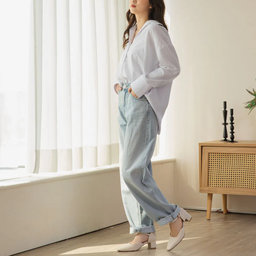 TU1283 經典小方頭瑪麗珍粗跟鞋【防潑水】