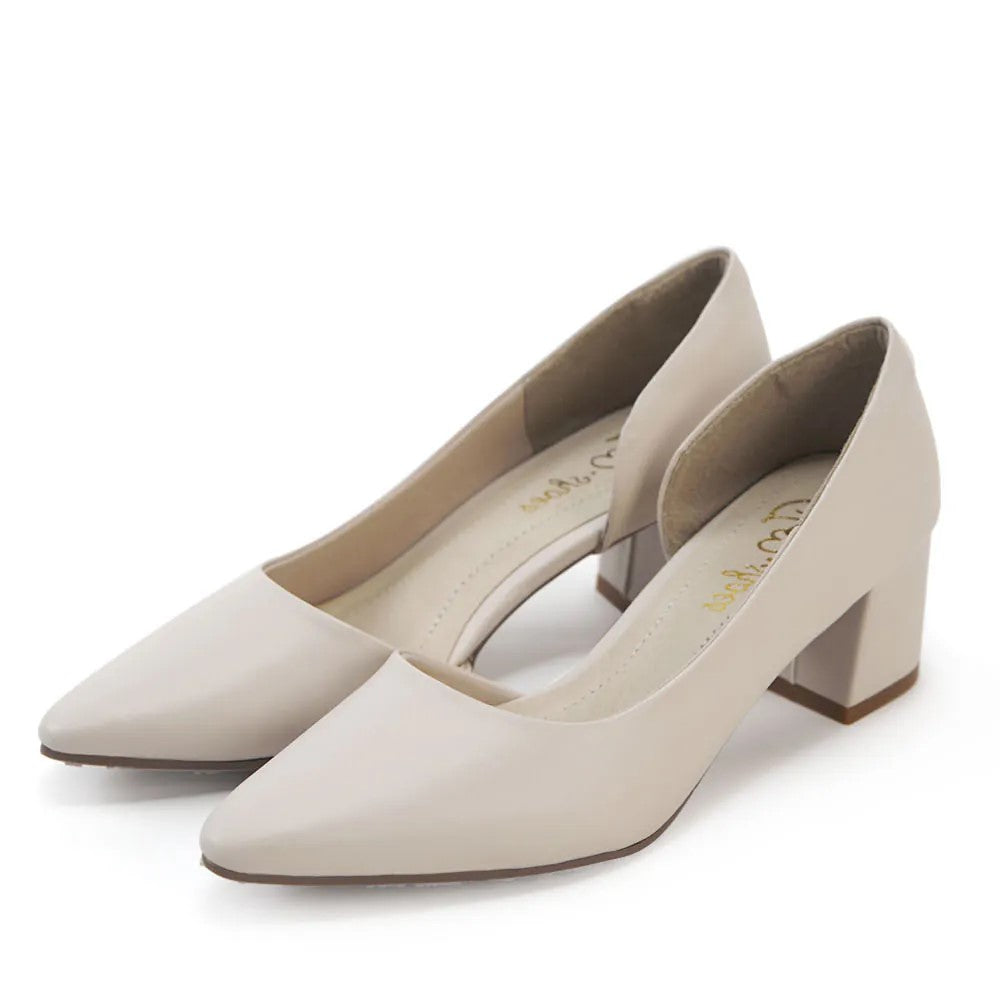 TU1285 超纖皮防潑水側鏤空高跟鞋【防潑水】