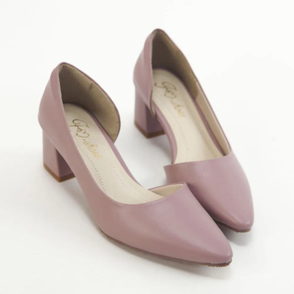 TU1285 超纖皮防潑水側鏤空高跟鞋【防潑水】