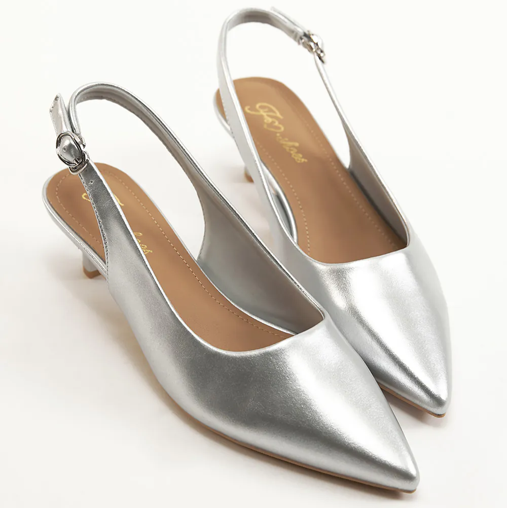 AK1361 法式浪漫尖頭後繞帶踝跟低跟鞋【防潑水】-