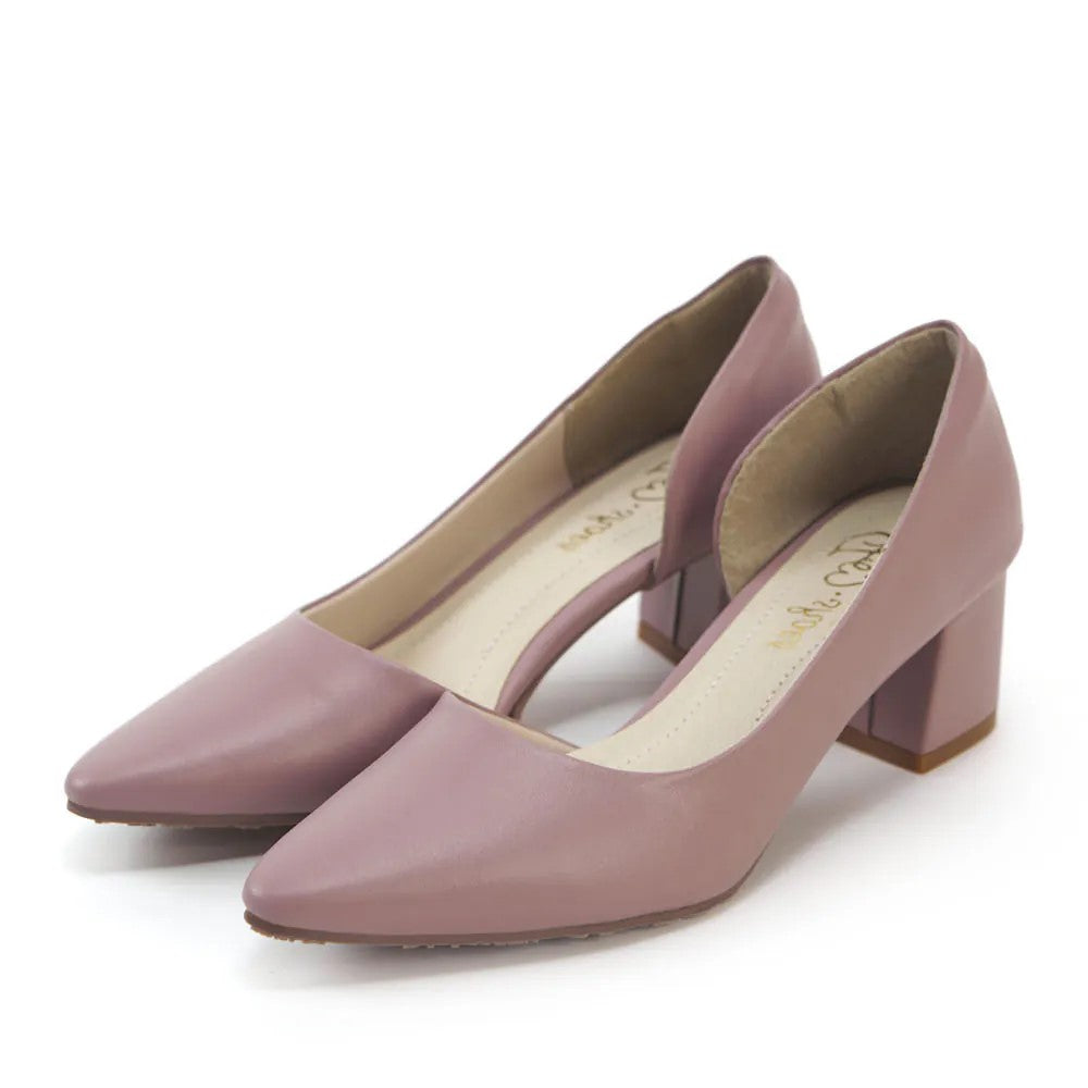 TU1285 超纖皮防潑水側鏤空高跟鞋【防潑水】