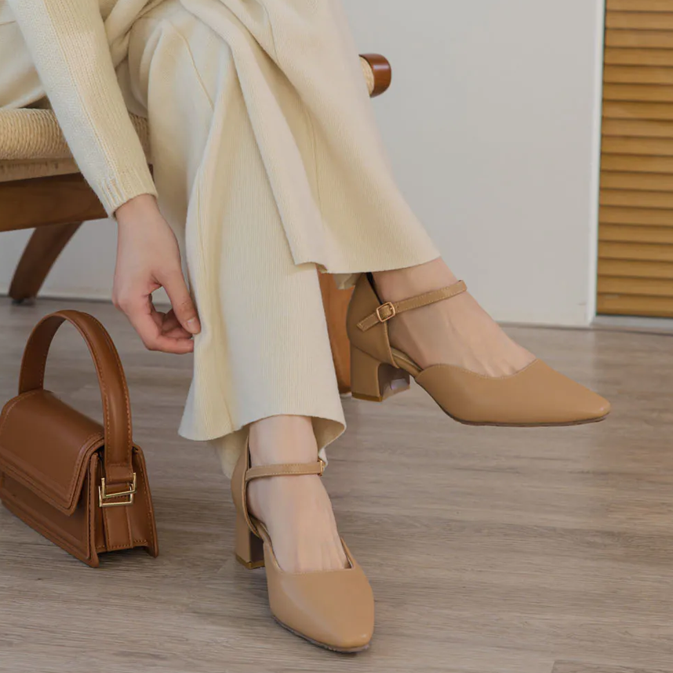 TU1283 經典小方頭瑪麗珍粗跟鞋【防潑水】