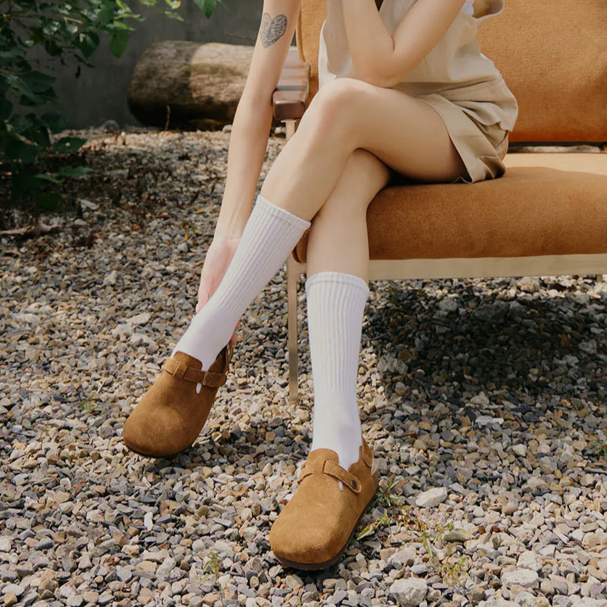 AK1373 防水牛皮足弓減壓饅頭鞋【生活防水】