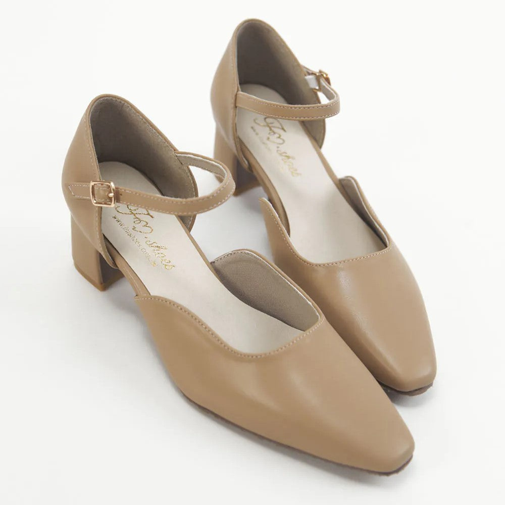 TU1283 經典小方頭瑪麗珍粗跟鞋【防潑水】