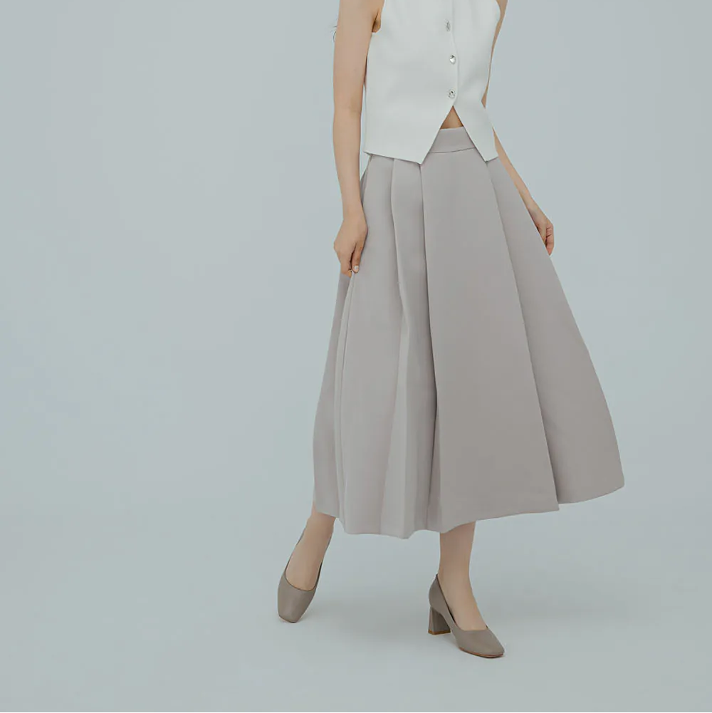 AK1319 微方頭設計感梯形粗跟鞋【防潑水】-