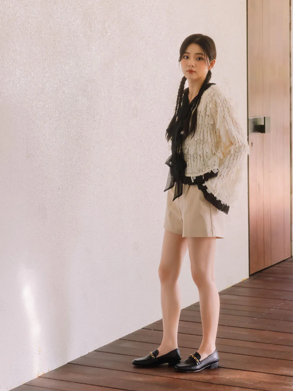 TU1213 超纖皮金屬鏈後踩2WAY樂福鞋【防潑水】-