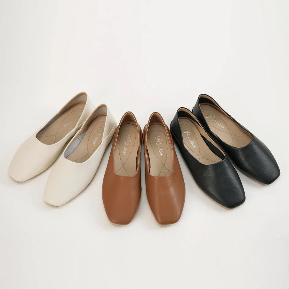 AK1323 柔軟牛皮2WAY可踩跟平底鞋(版型偏小請選大一碼)