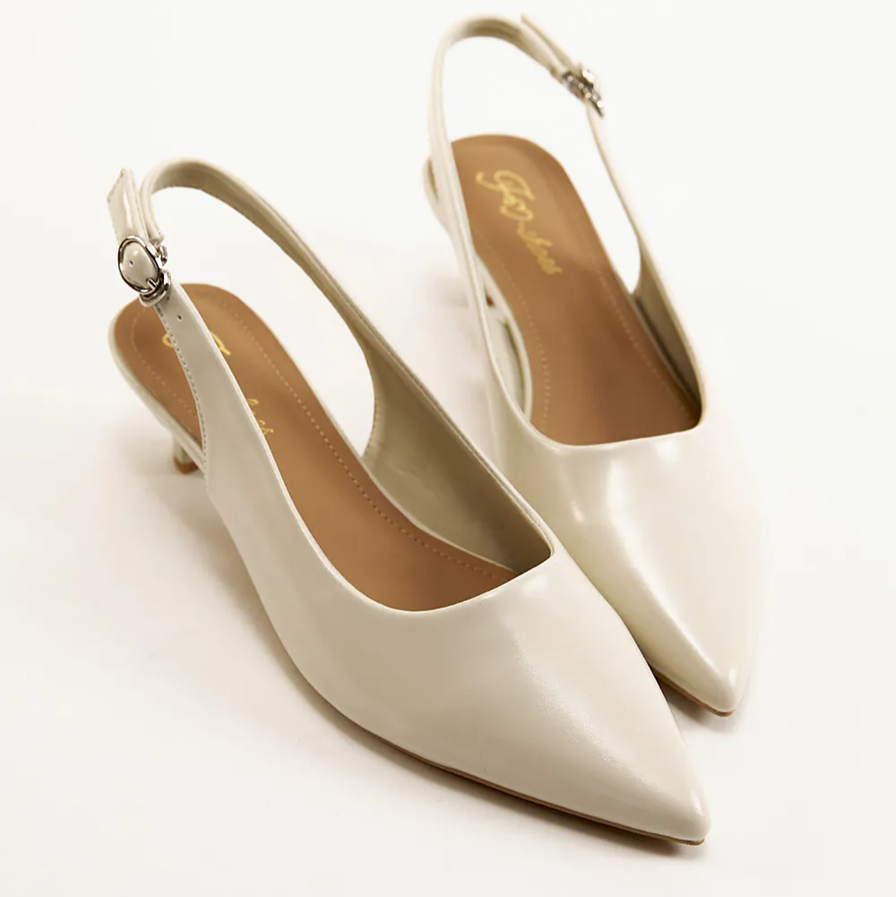 AK1361 法式浪漫尖頭後繞帶踝跟低跟鞋【防潑水】-