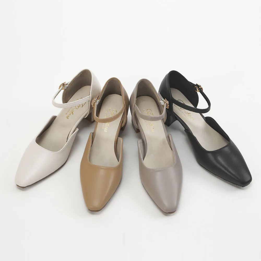 TU1283 經典小方頭瑪麗珍粗跟鞋【防潑水】