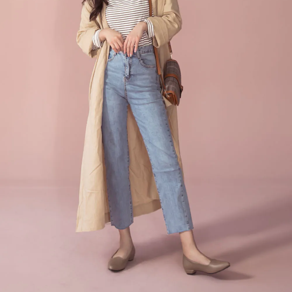 TU1107 微尖低跟超纖皮樂福鞋-