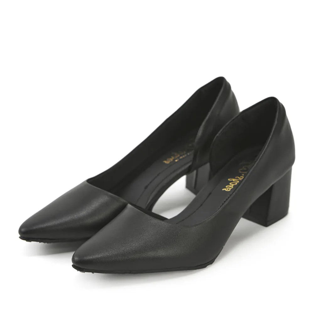 TU1285 超纖皮防潑水側鏤空高跟鞋【防潑水】