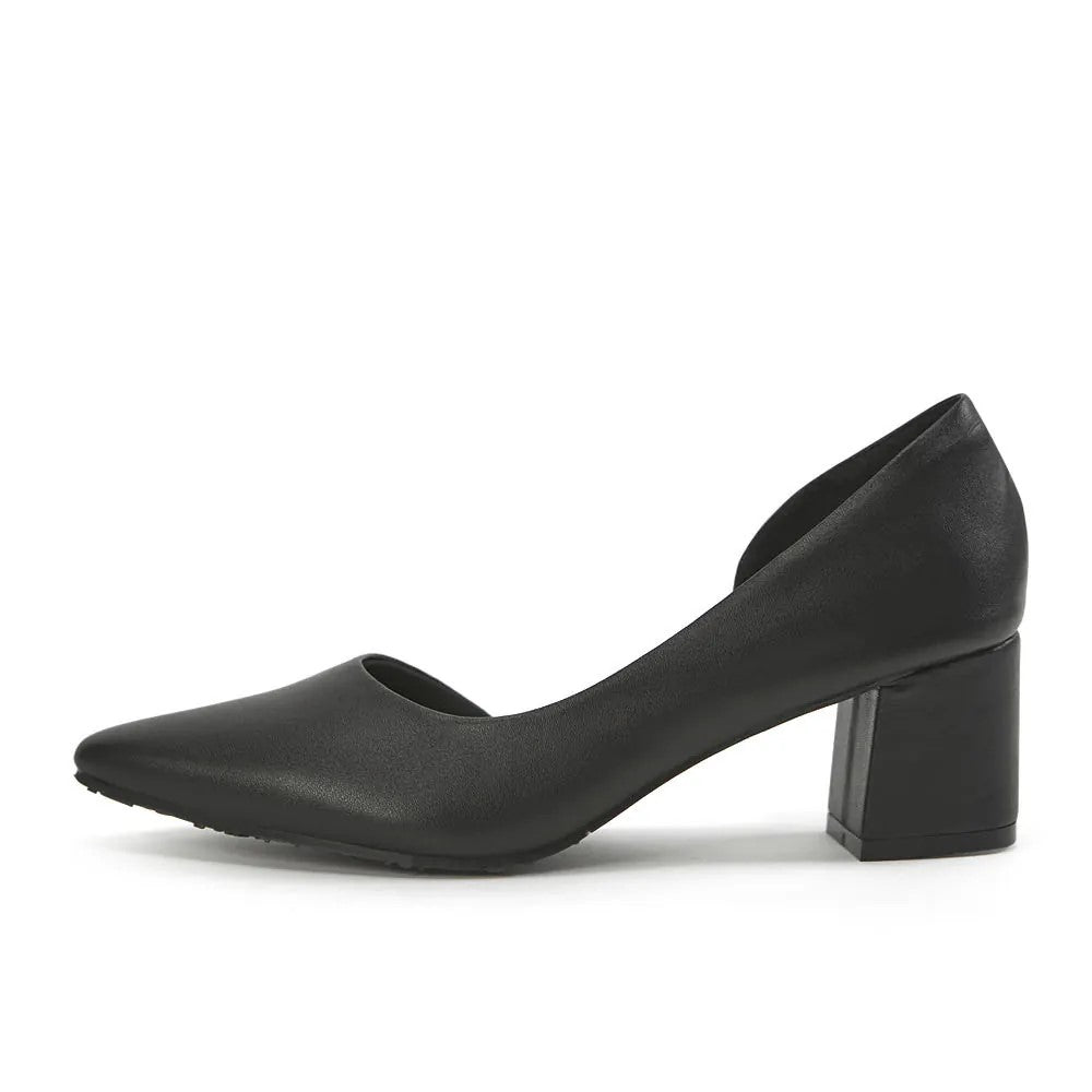 TU1285 超纖皮防潑水側鏤空高跟鞋【防潑水】