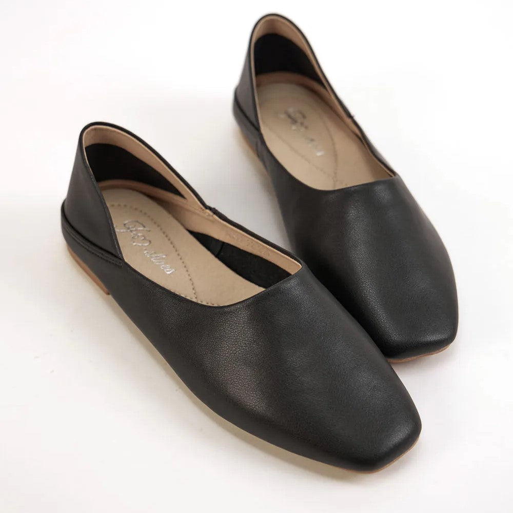 AK1323 柔軟牛皮2WAY可踩跟平底鞋(版型偏小請選大一碼)