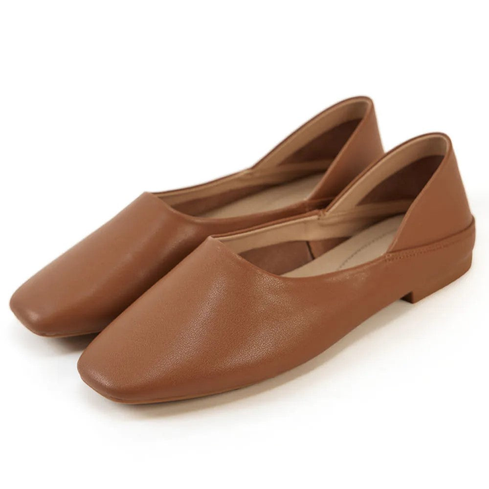 AK1323 柔軟牛皮2WAY可踩跟平底鞋(版型偏小請選大一碼)