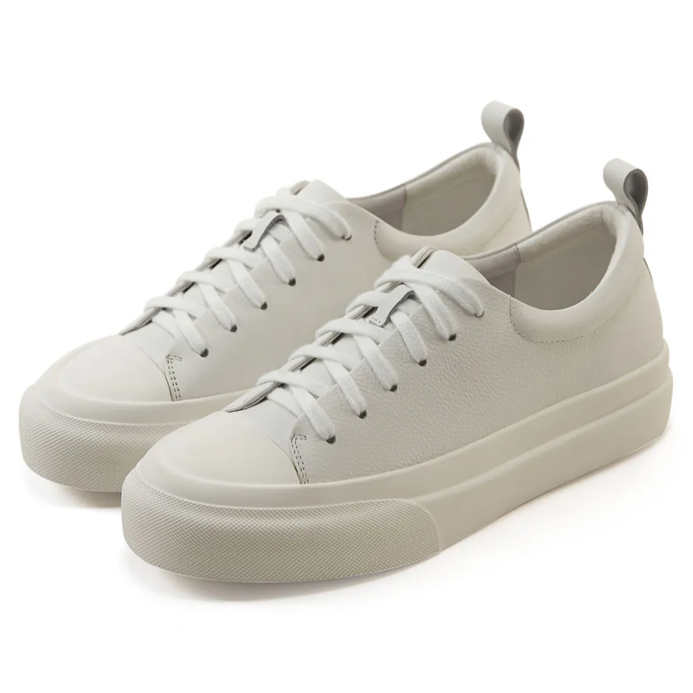 AK1343 經典荔枝紋牛皮防潑水厚底休閒鞋【防潑水】