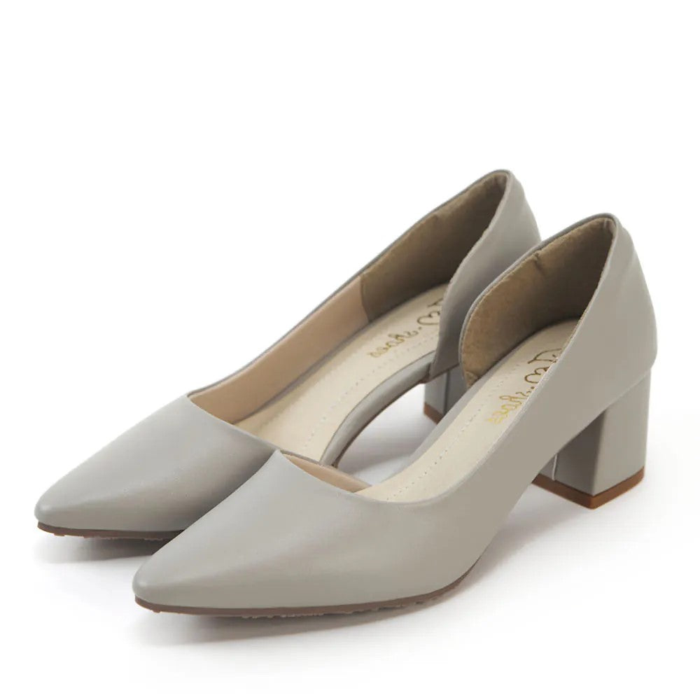 TU1285 超纖皮防潑水側鏤空高跟鞋【防潑水】