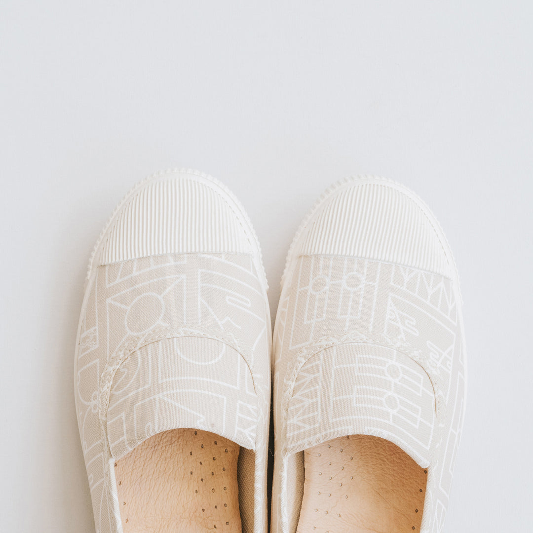 HC1204【京都手作】幾何圖形無印風大頭懶人鞋【日本製限量布】