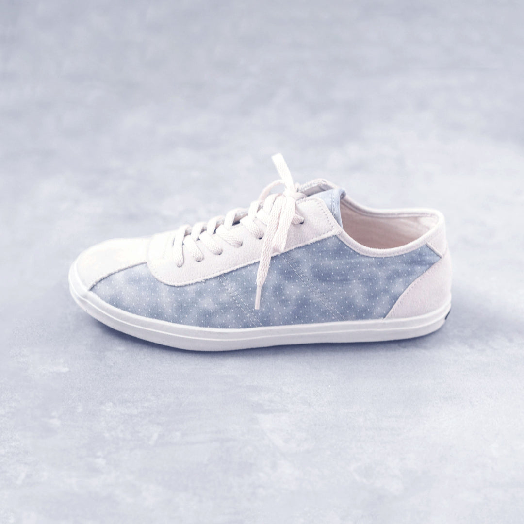 HC1191【京都手作】琉璃藍拼接波鞋