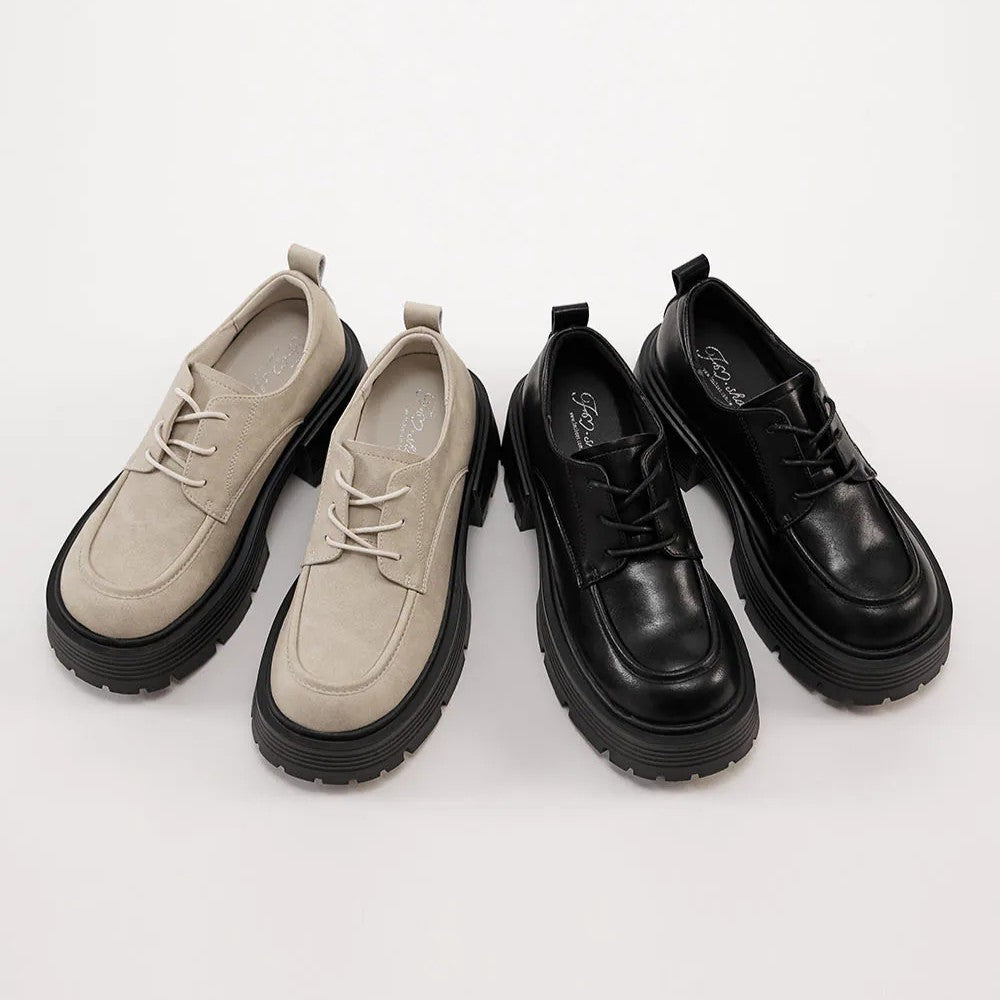 【新品結帳9折 | ~16/3止】AK1386 輕量Q軟學院風綁帶樂福鞋 (此款版型偏細)