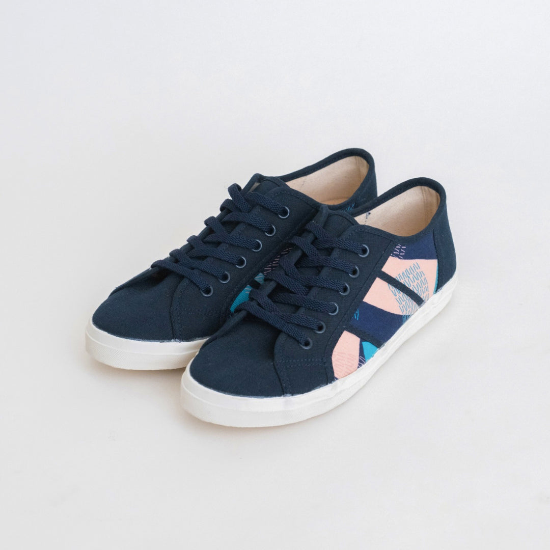 HC1212【京都手作】粉紅交錯花布平底鞋【日本製限量布】