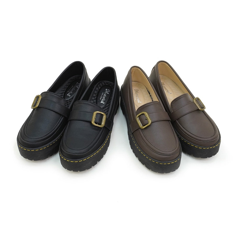 ER1292 復古學院風厚底樂福鞋(此款版型偏小 建議選大一碼)