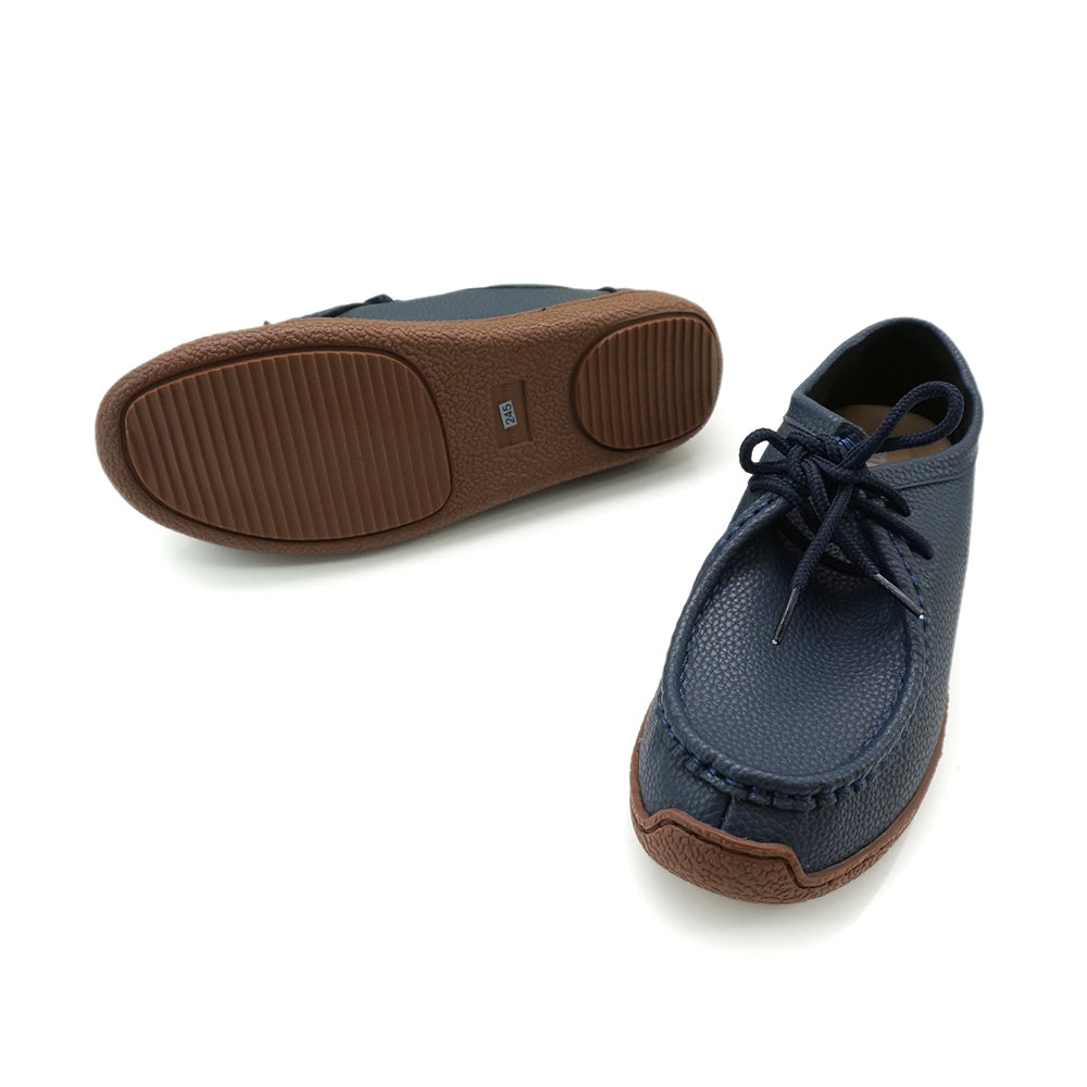 ER1164 荔枝皮拼原色鞋底綁帶袋鼠鞋-