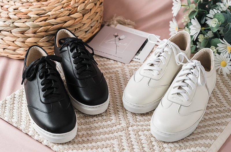 SC1016【可個人訂製】頂級超輕量防水防髒真皮德訓鞋 經典白【男版】