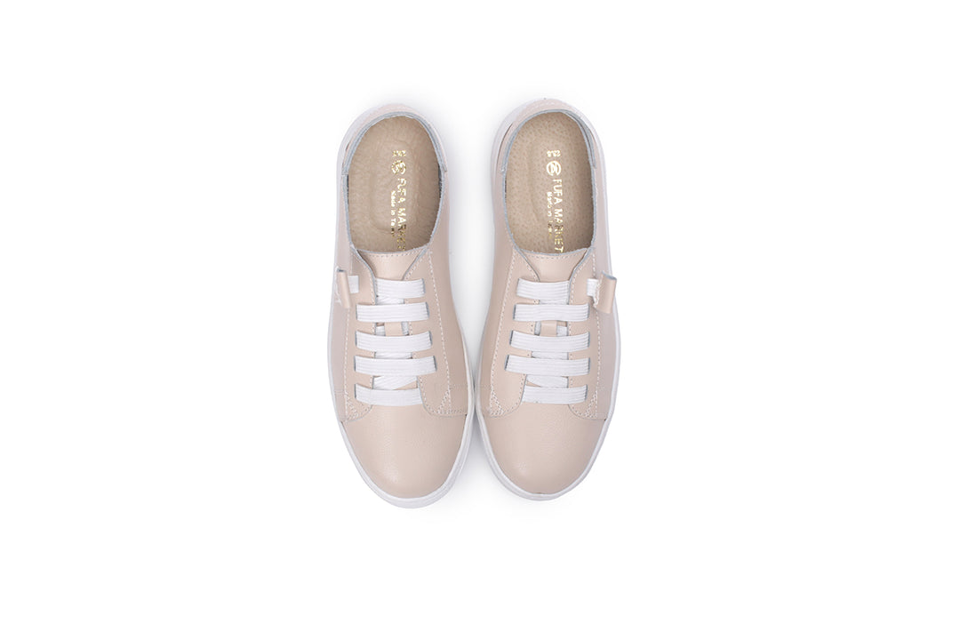 W2202 免綁帶真皮波鞋