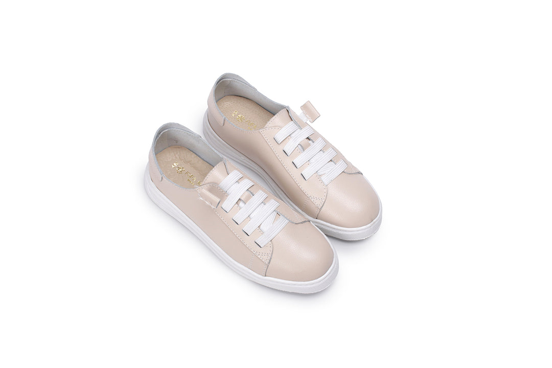 W2202 免綁帶真皮波鞋