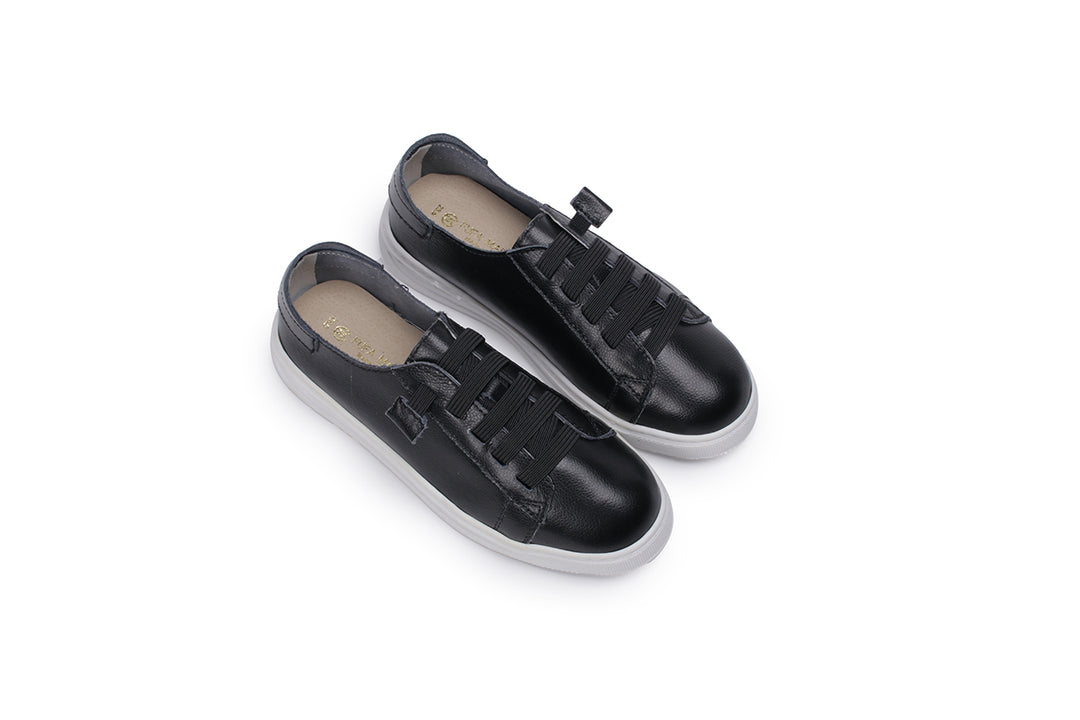 W2202 免綁帶真皮波鞋