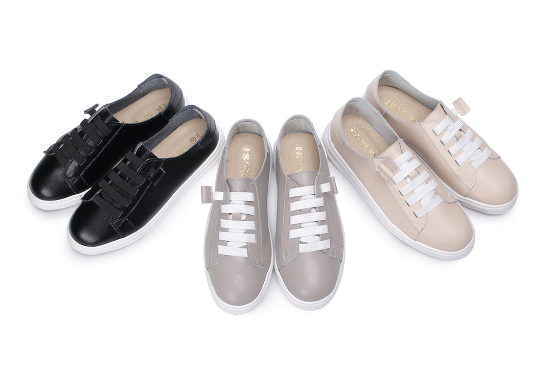 W2202 免綁帶真皮波鞋