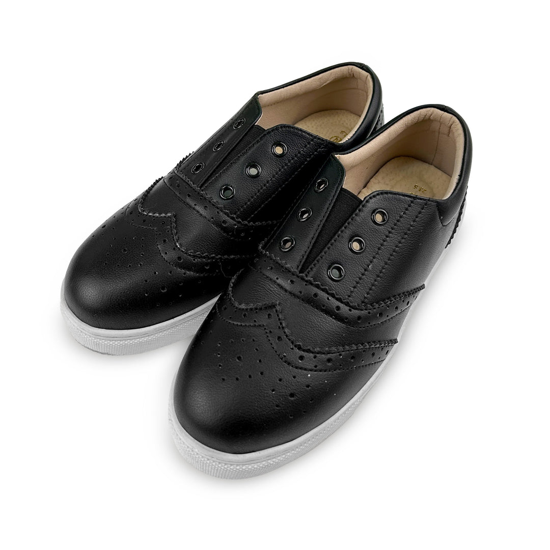 W2230 日系免綁帶牛津雕花懶人鞋【防潑水】