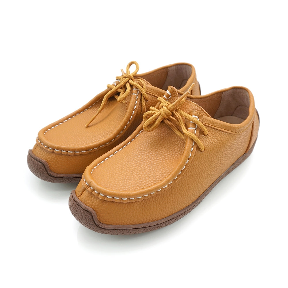 ER1164 荔枝皮拼原色鞋底綁帶袋鼠鞋-