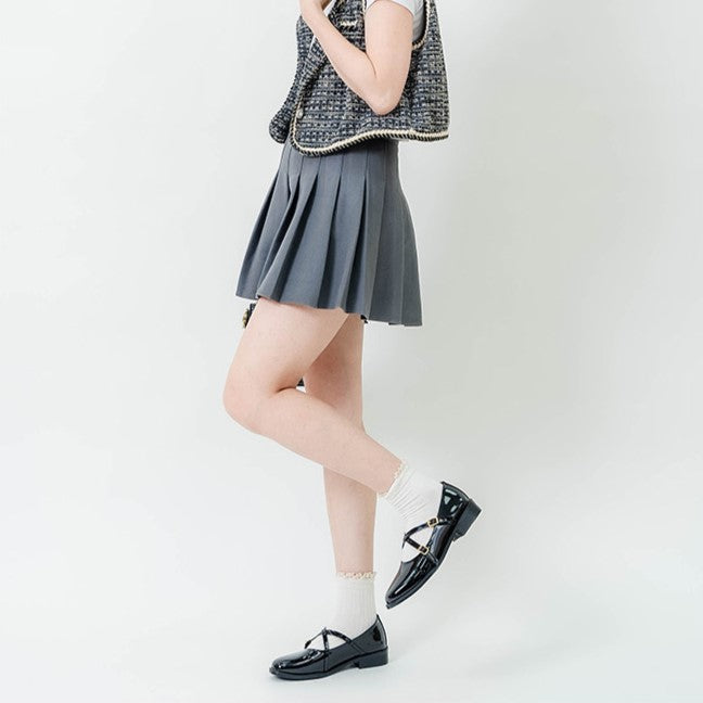 ER1261 亮面交叉帶瑪莉珍鞋(此款版型偏小, 建議選大一碼)