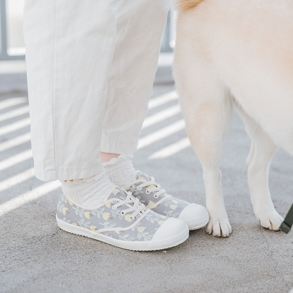 HC1199【京都手作】鬱金香花布綁帶鞋【日本製限量布】