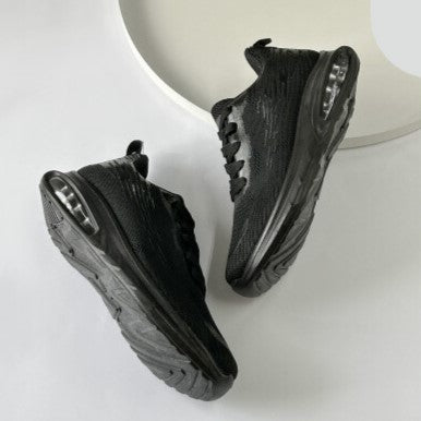 【Salesss!!】W2185 撞色飛織布休閒鞋_全黑