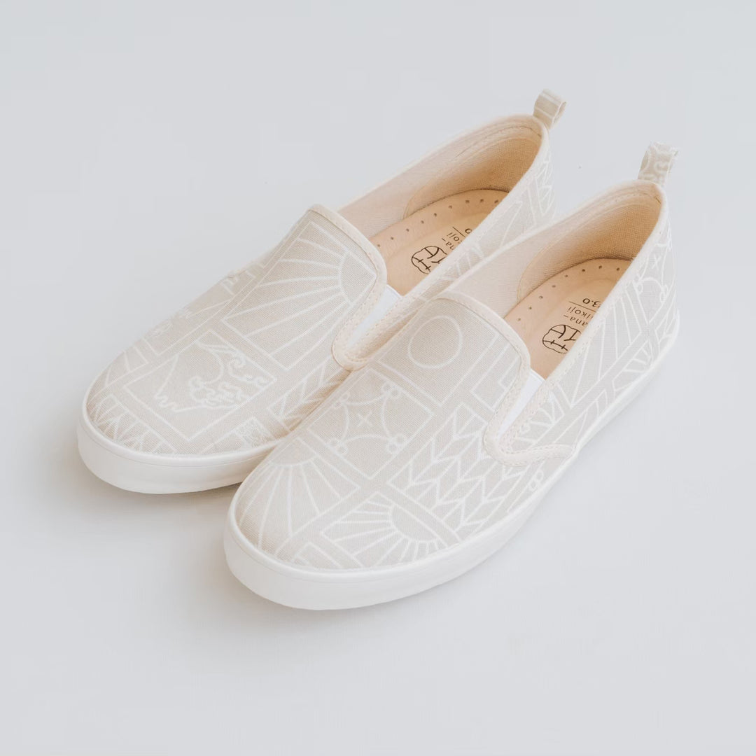 HC1206【京都手作】幾何圖形無印風第二代懶人鞋【日本製限量布】