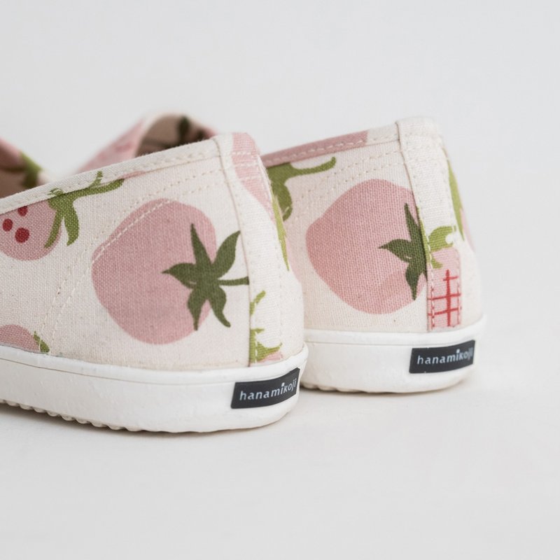 HC1211【京都手作】甜蜜士多啤梨煉奶懶人鞋【日本製限量布】