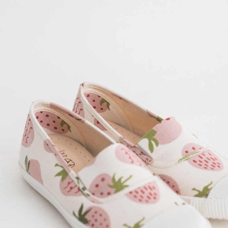 HC1211【京都手作】甜蜜士多啤梨煉奶懶人鞋【日本製限量布】