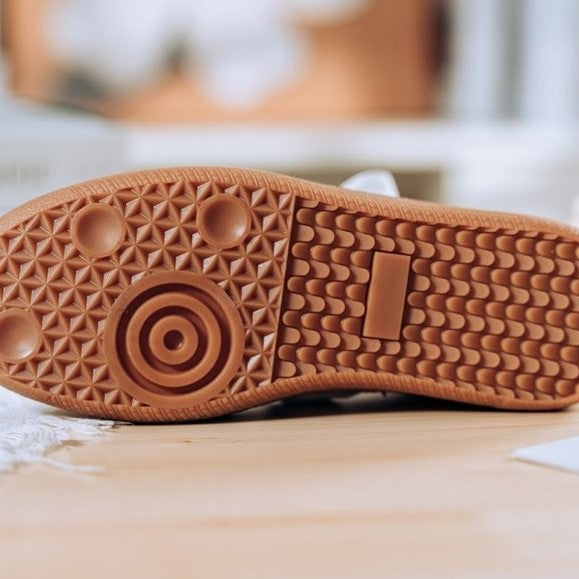 SC1024 防潑水牛皮芭蕾風德訓鞋(另附一般棉質鞋帶)【防潑水】 灰